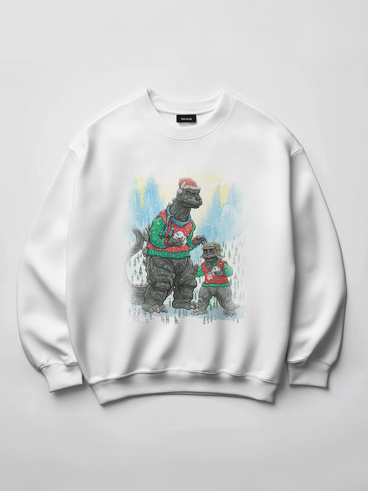 UGLY CHRISTMAS SWEATER GODZILLA | SWEATSHIRT