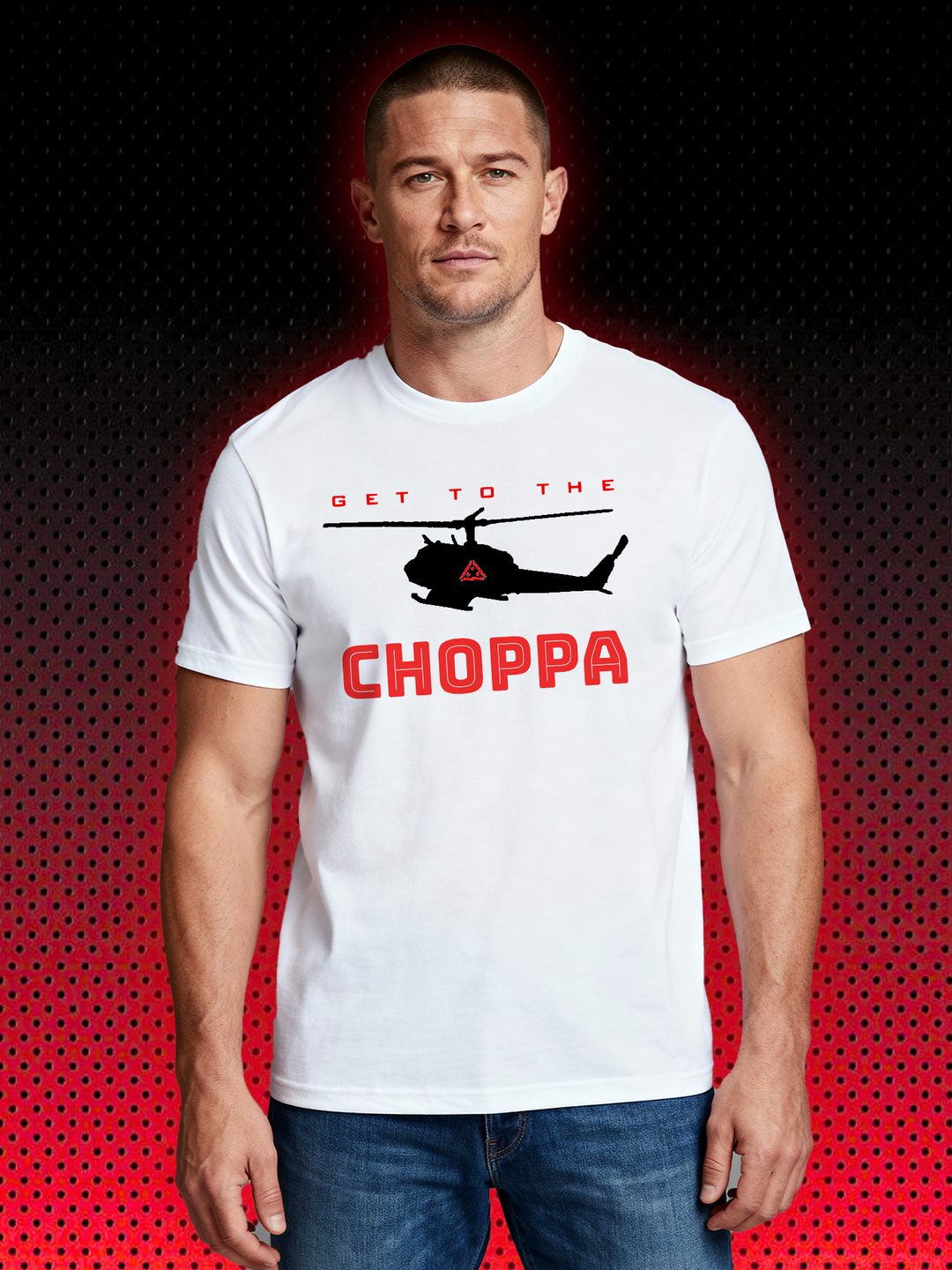 GET TO DA CHOPPA | ARNOLD SCHWARZENEGGER PREDATOR CHOPPER | T-SHIRT