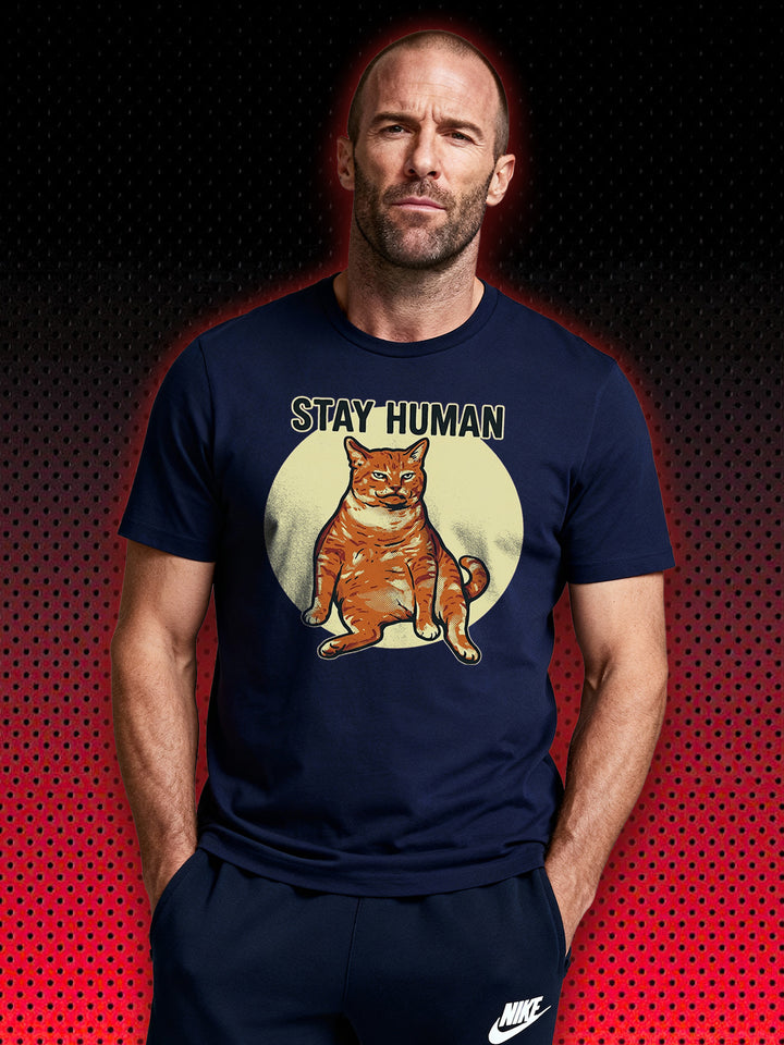 STAY HUMAN CAT | T-SHIRT