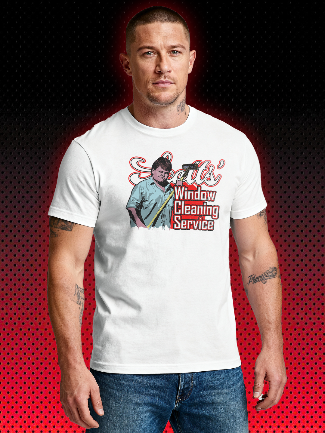 SCOTTS' WINDOW CLEANING SERVICE - KARATE TIGER - NO RETREAT NO SURRENDER | SCOTT JEAN-CLAUDE VAN DAMME JASON STILLWELL | T-SHIRT