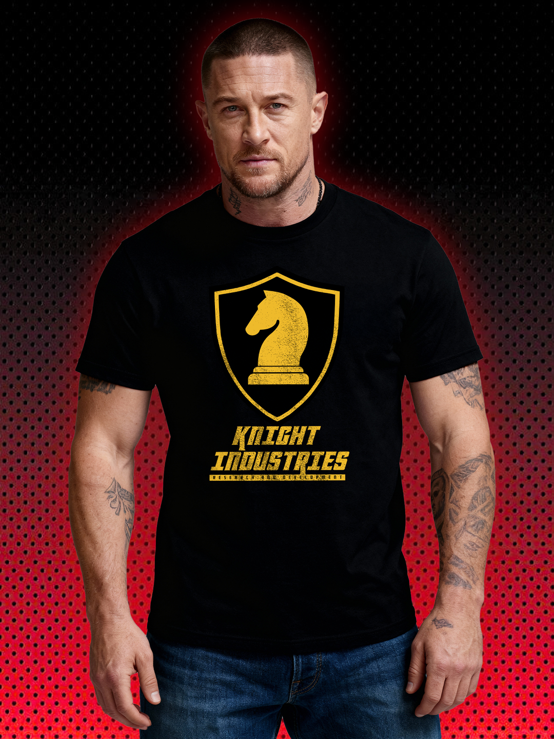 KNIGHT INDUSTRIES DEVON LOGO | KNIGHT RIDER KITT | T-SHIRT