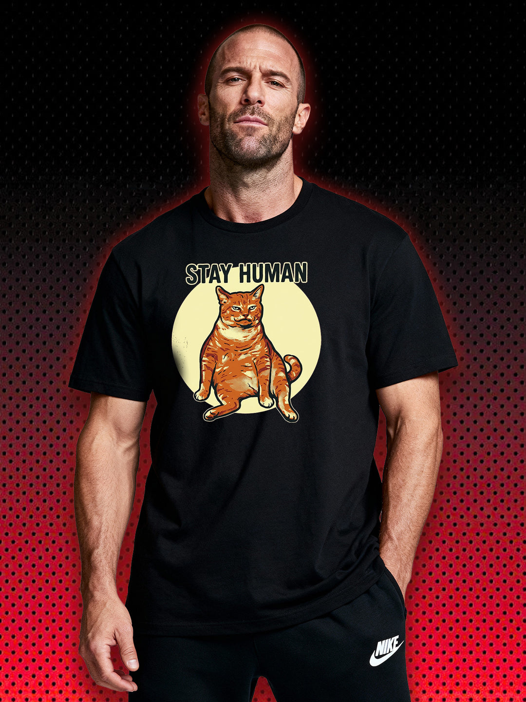 STAY HUMAN CAT | T-SHIRT