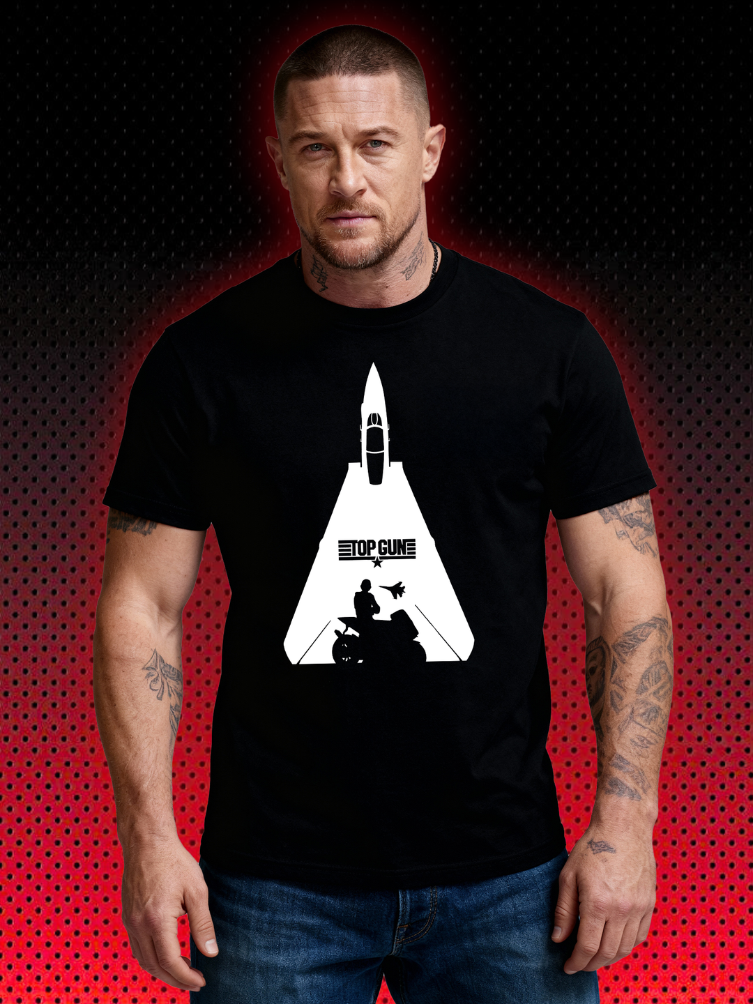 TOP GUN DISTRESSED LOGO | TOM CRUISE MAVERICK | T SHIRT