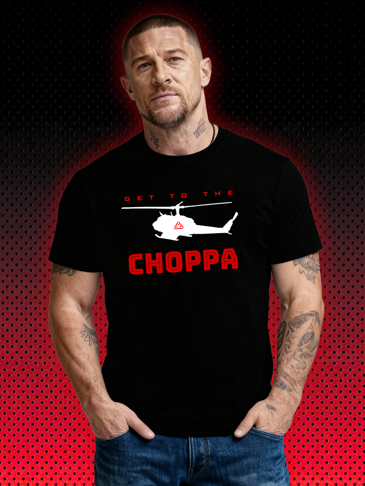 GET TO DA CHOPPA | ARNOLD SCHWARZENEGGER PREDATOR CHOPPER | T-SHIRT