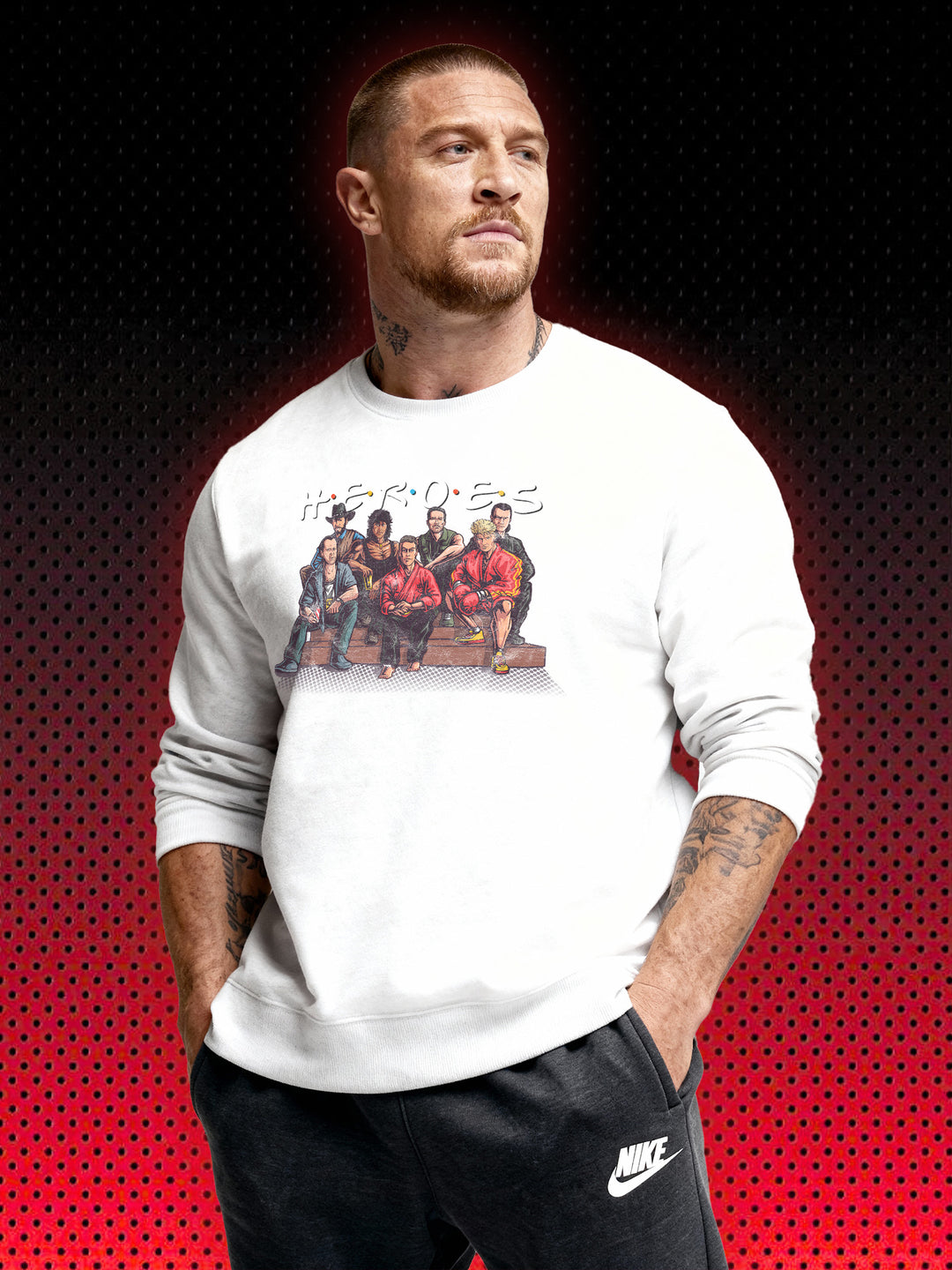 80S ACTION HEROES | VAN DAMME STALLONE SCHWARZENEGGER LUNDGREN | SWEATSHIRT