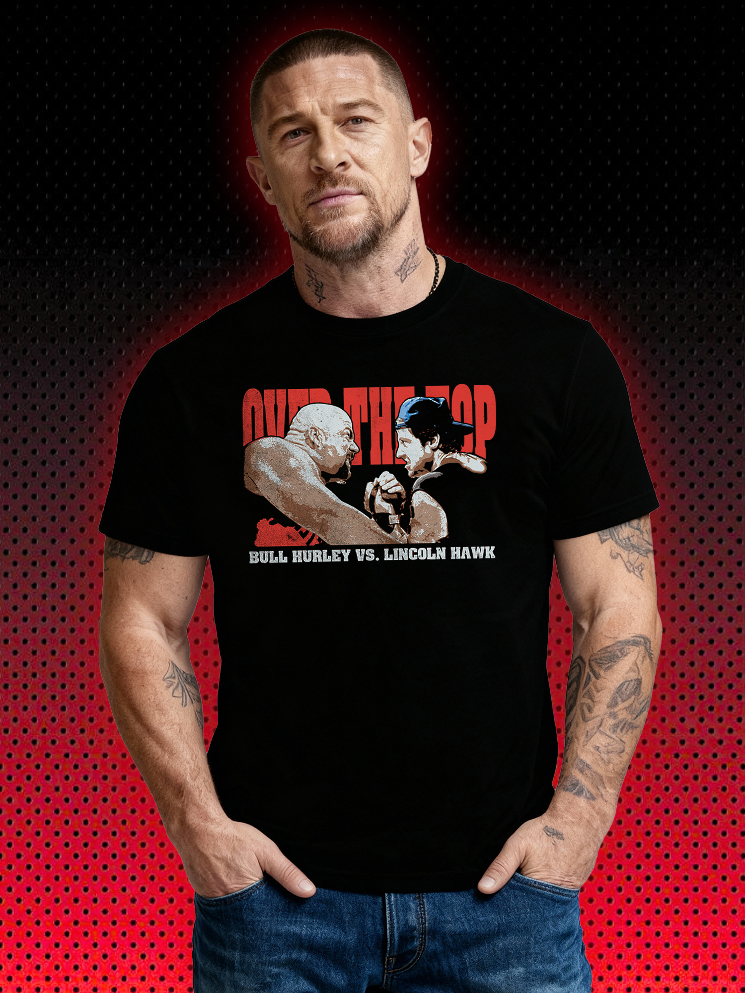 OVER THE TOP - BULL HURLEY VS LINCOLN HAWK | SYLVESTER STALLONE 80S RETRO | T-SHIRT
