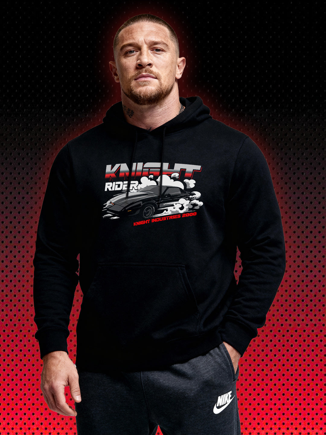 KITT KNIGHT RIDER CULT CAR | DAVID HASSELHOFF | RETRO SWEATSHIRT &amp; HOODIE