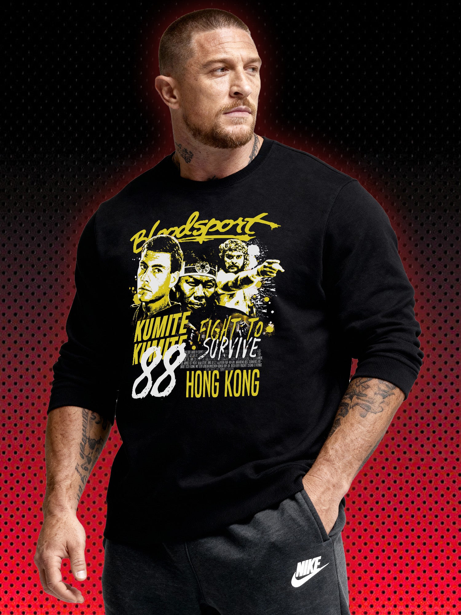 BLOODSPORT VINTAGE STYLE | JCVD VAN DAMME RAY JACKSON CHONG LI | SWEATSHIRT