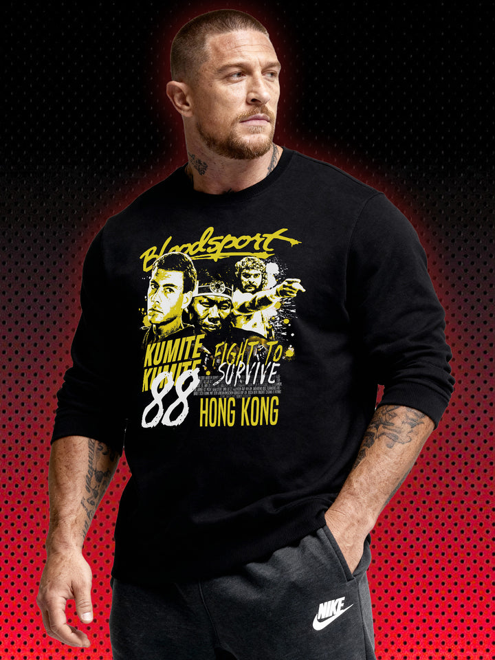 BLOODSPORT VINTAGE STYLE | JCVD VAN DAMME RAY JACKSON CHONG LI | SWEATSHIRT