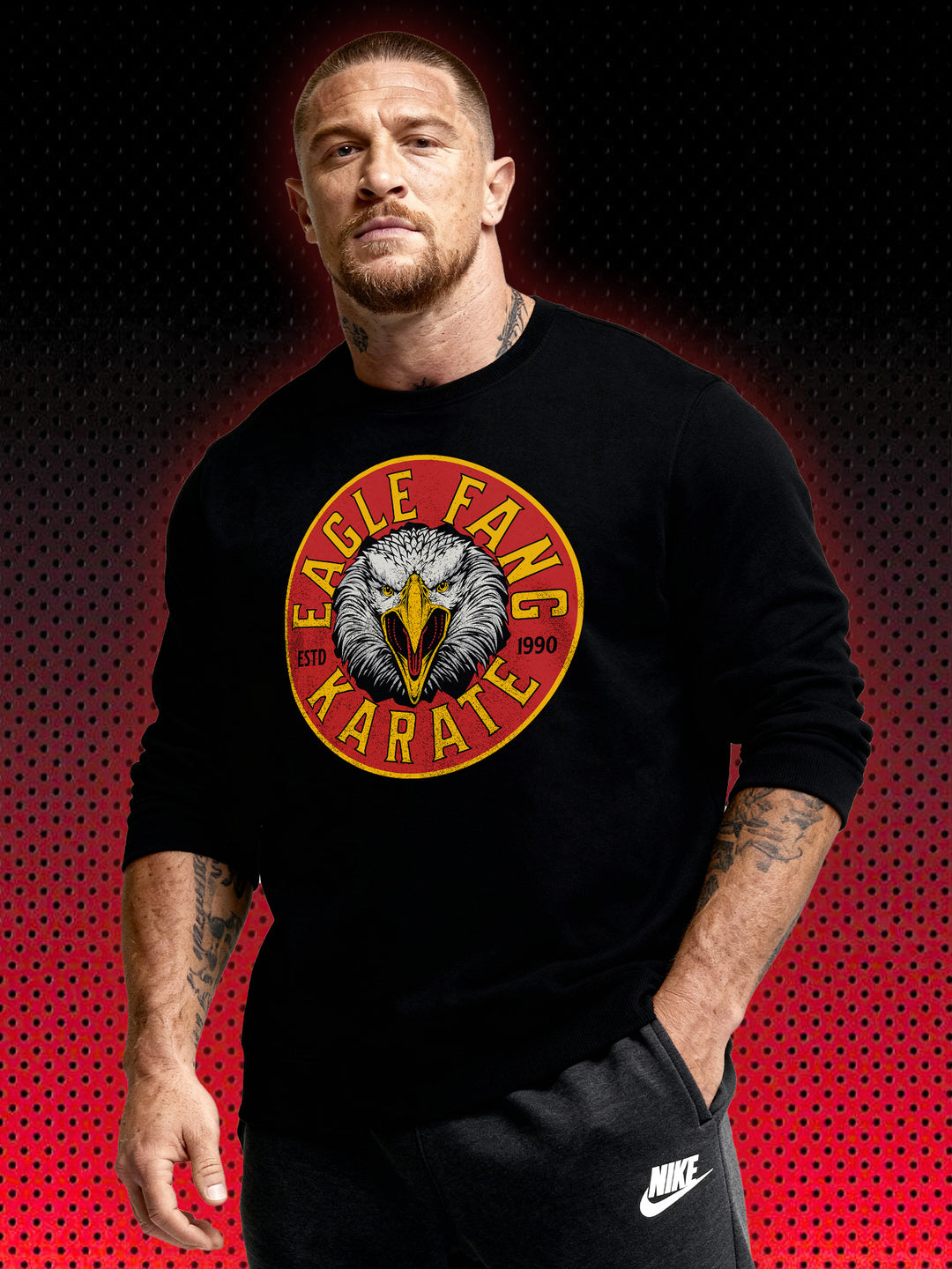 EAGLE FANG KARATE LOGO | KARATE KID COBRA KAI | RETRO SWEATSHIRT &amp; HOODIE