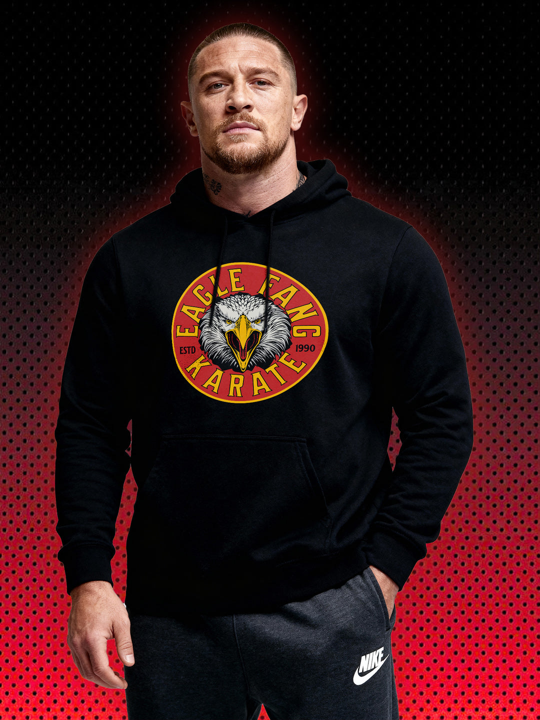 EAGLE FANG KARATE LOGO | KARATE KID COBRA KAI | RETRO SWEATSHIRT &amp; HOODIE