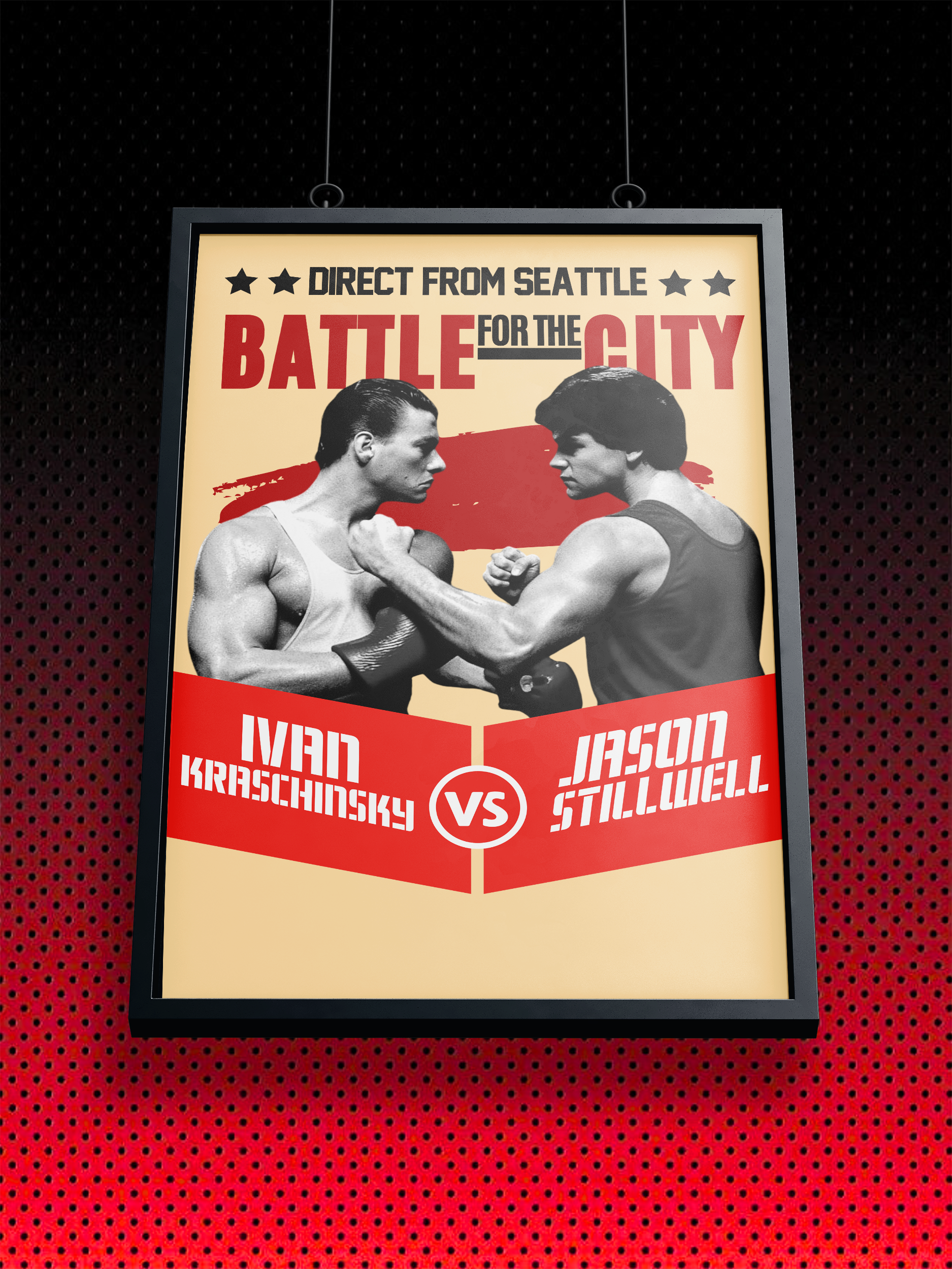 KARATE TIGER - JASON STILLWELL FINAL POSTER | JCVD KRASCHINKSI VS STILLWELL | POSTER  JEAN CLAUDE VAN DAMME JCVD SHOOTINGSTAR | ARTPRINT - KUNSTDRUCK