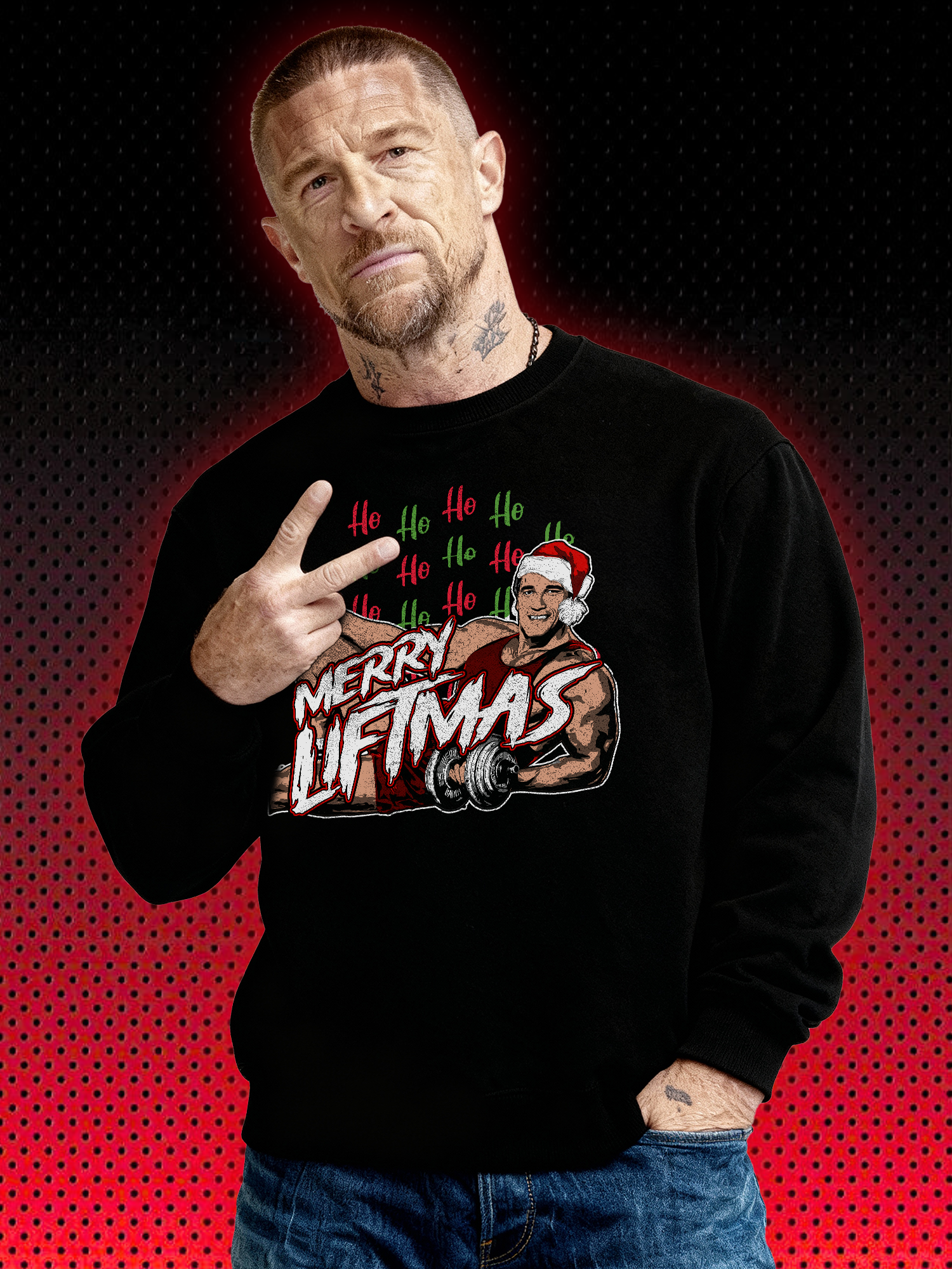MERRY LIFTMAS  | ARNOLD SCHWARZENEGGER | SWEATSHIRT & HOODIE