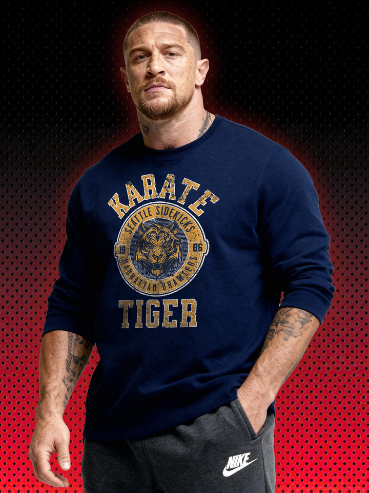 KARATE TIGER LOGO | NO RETREAT NO SURRENDER JCVD VAN DAMME | RETRO SWEATSHIRT