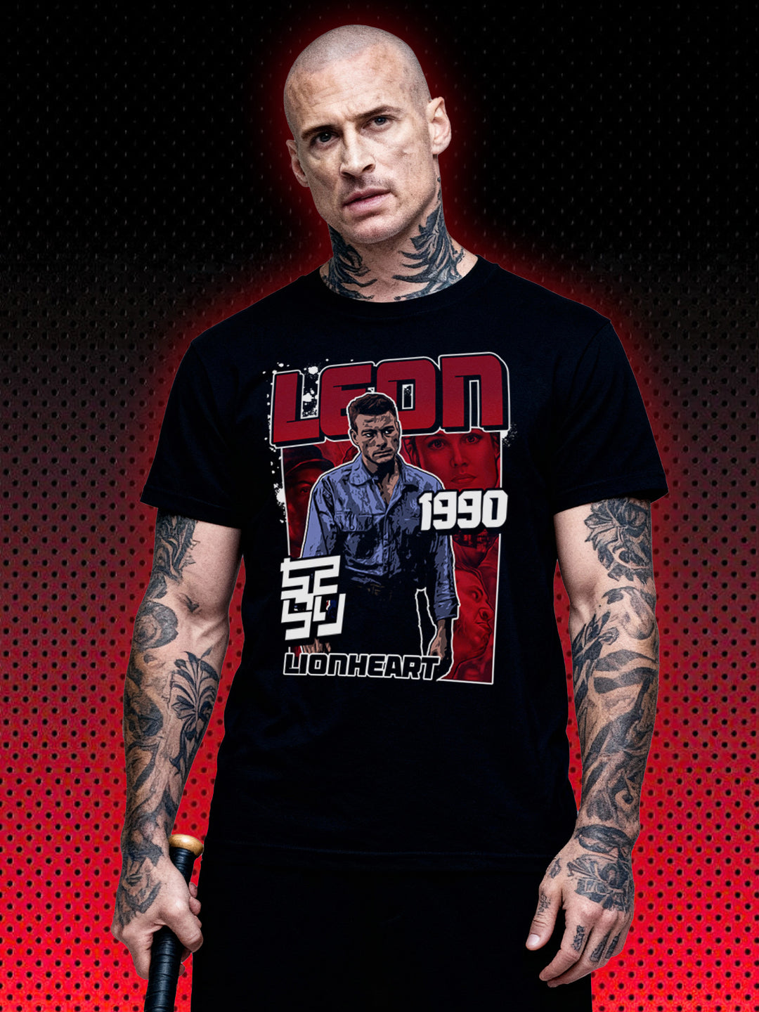 LIONHEART LEON AWOL | VAN DAMME JCVD | RETRO T-SHIRT