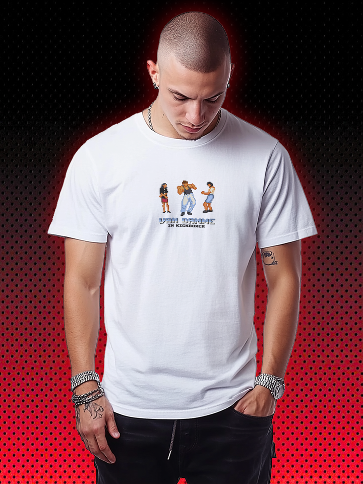 VAN DAMME KICKBOXER PIXEL ART UNISEX T-SHIRT