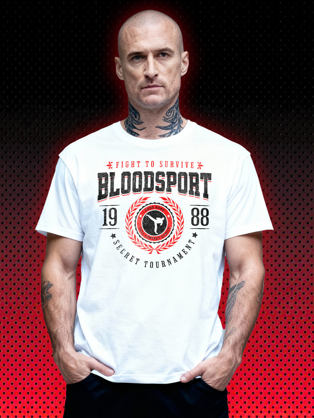 BLOODSPORT COLLEGE STYE | JCVD VAN DAMME BOLO YEUNG | RETRO T-SHIRT