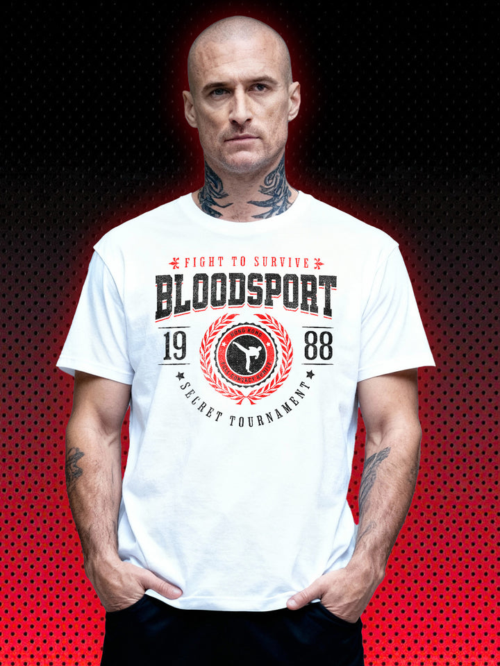 BLOODSPORT COLLEGE STYE | JCVD VAN DAMME BOLO YEUNG | RETRO T-SHIRT