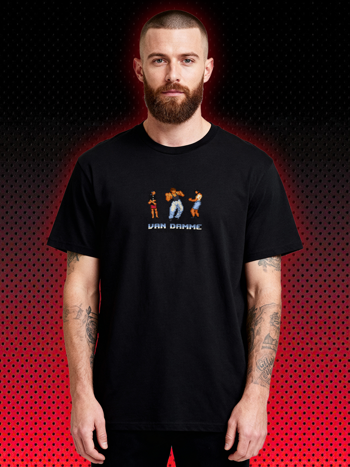 VAN DAMME KICKBOXER PIXEL ART UNISEX T-SHIRT