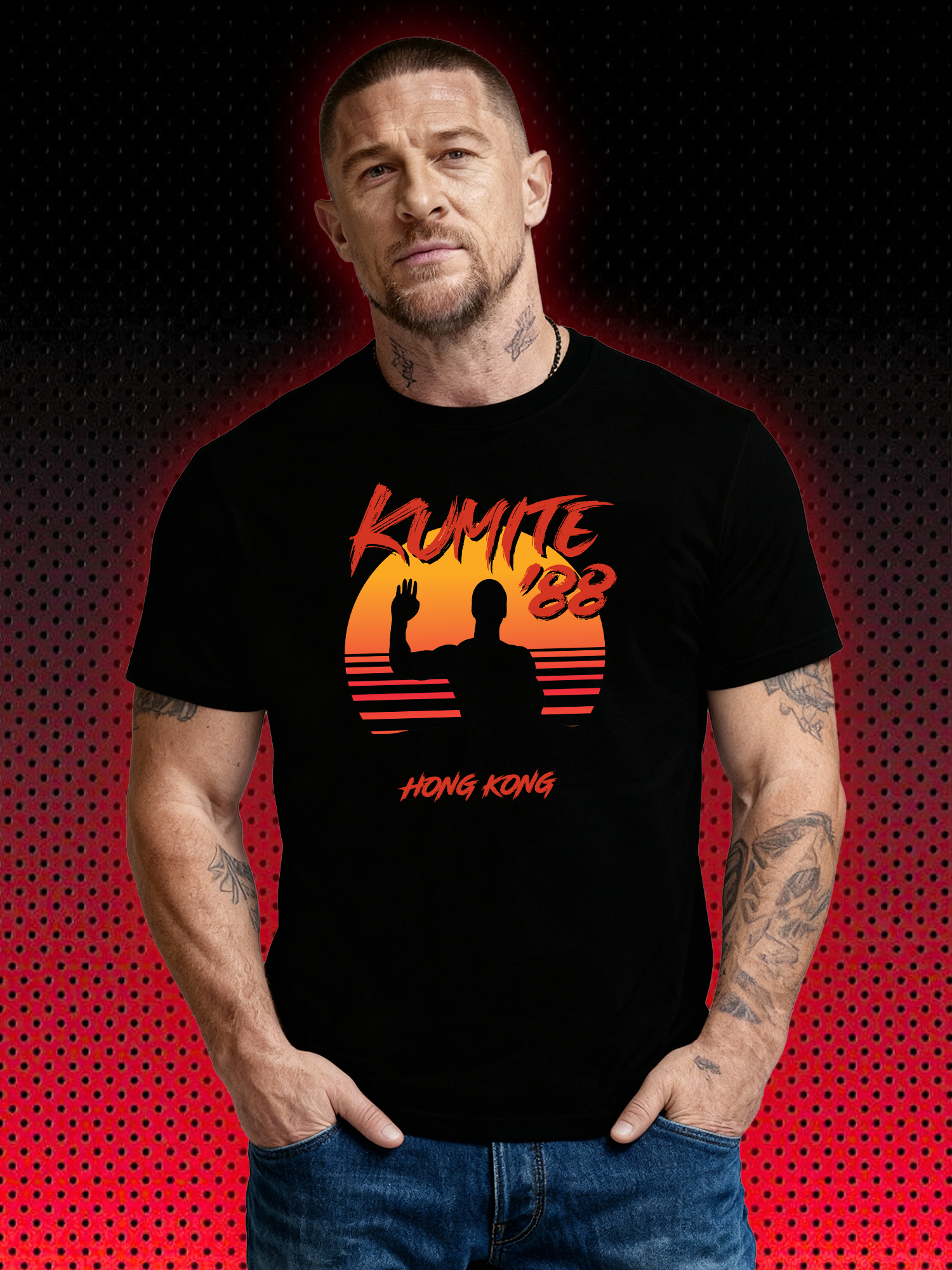 RETRO VINTAGE KUMITE DESIGN - BLOODSPORT | JCVD JEAN CLAUDE VAN DAMME | T-SHIRT