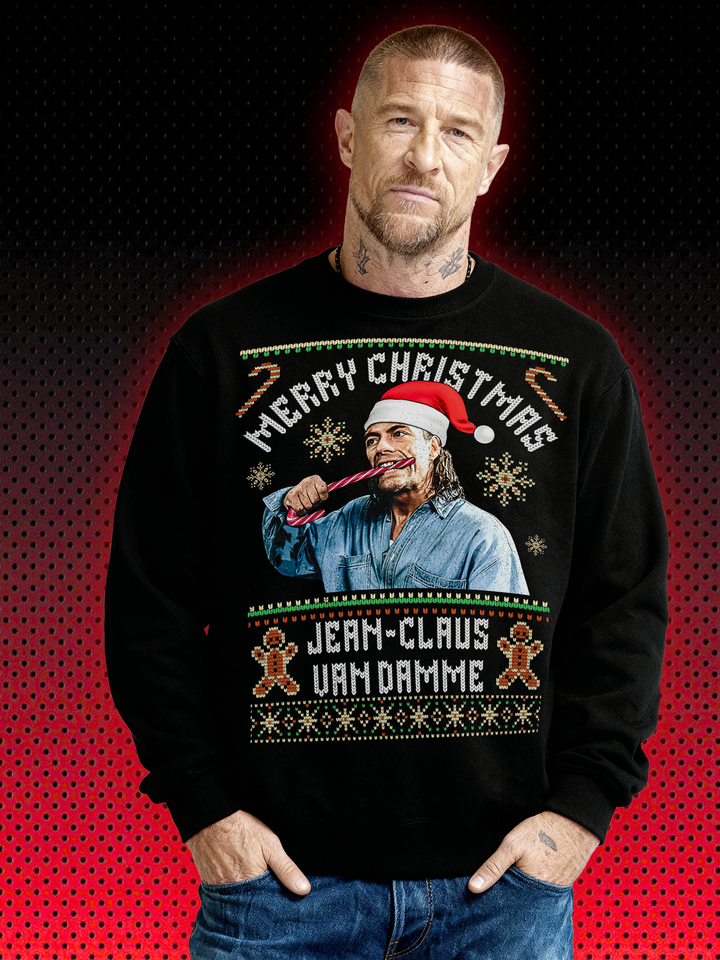 JEAN CLAUS VAN DAMME MERRY CHRISTMAS JEAN CLAUDE JCVD | XMAS SWEATSHIRT