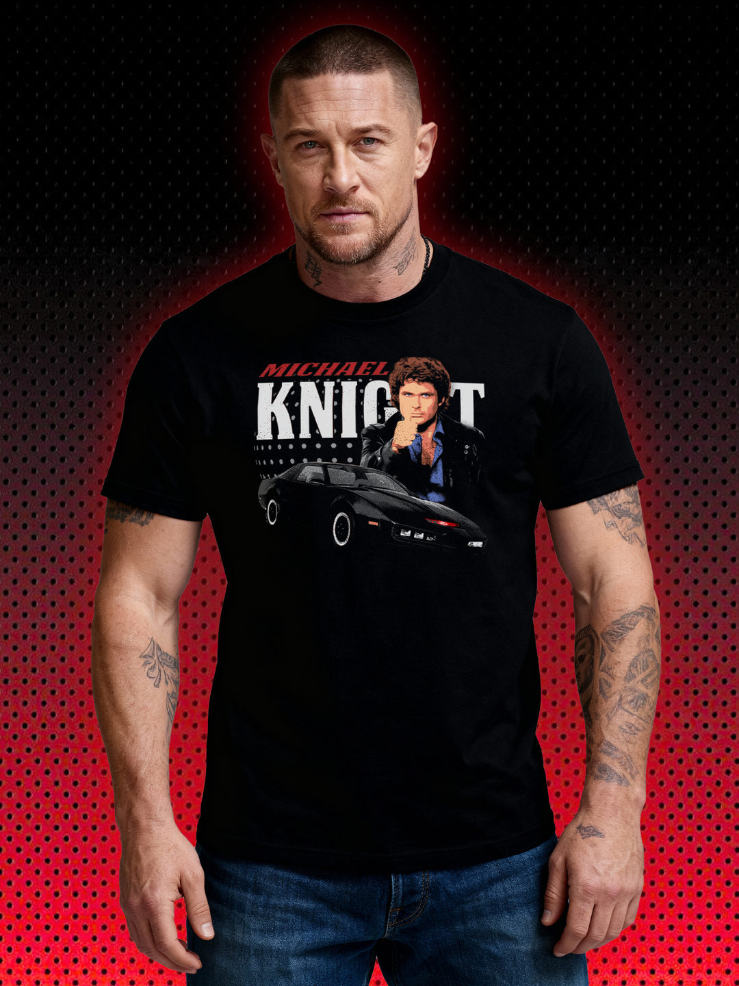 MICHAEL KNIGHT | DAVID HASSELHOFF KNIGHT RIDER KITT | T-SHIRT
