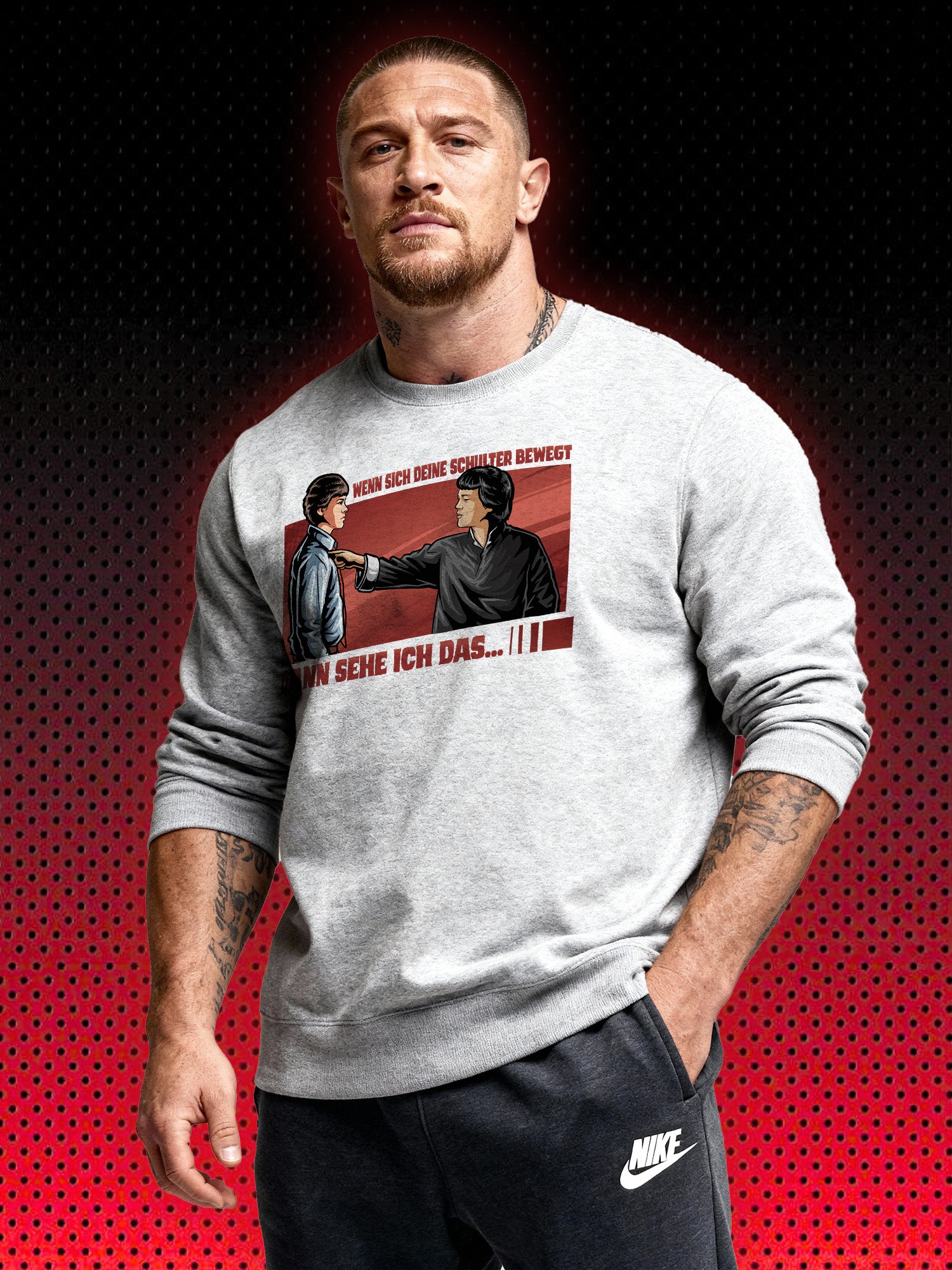 WENN SICH DEINE SCHULTER BEWEGT, DANN SEHE ICH DAS  | KURT MCKINNEY KARATE TIGER NO RETREAT NO SURRENDER JCVD | RETRO SWEATSHIRT & HOODIE